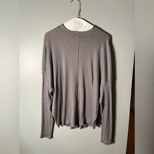 So Supercozy gray long sleeve mockneck top